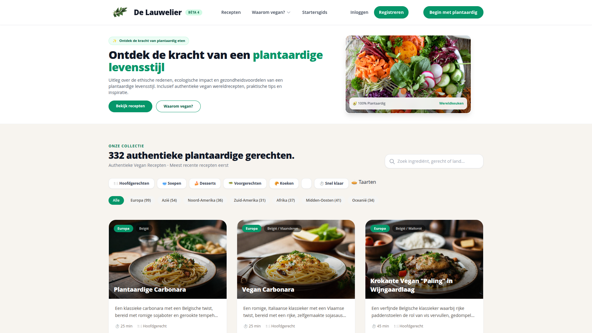 Website Plantaardige keuken